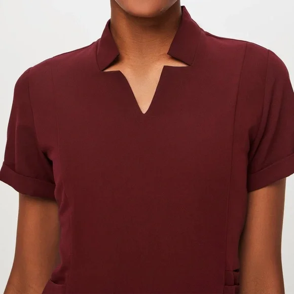 FIGS • NWT Burgundy LIMITED EDITION Inala Slim Scrub Top • Medium - Picture 8 of 12